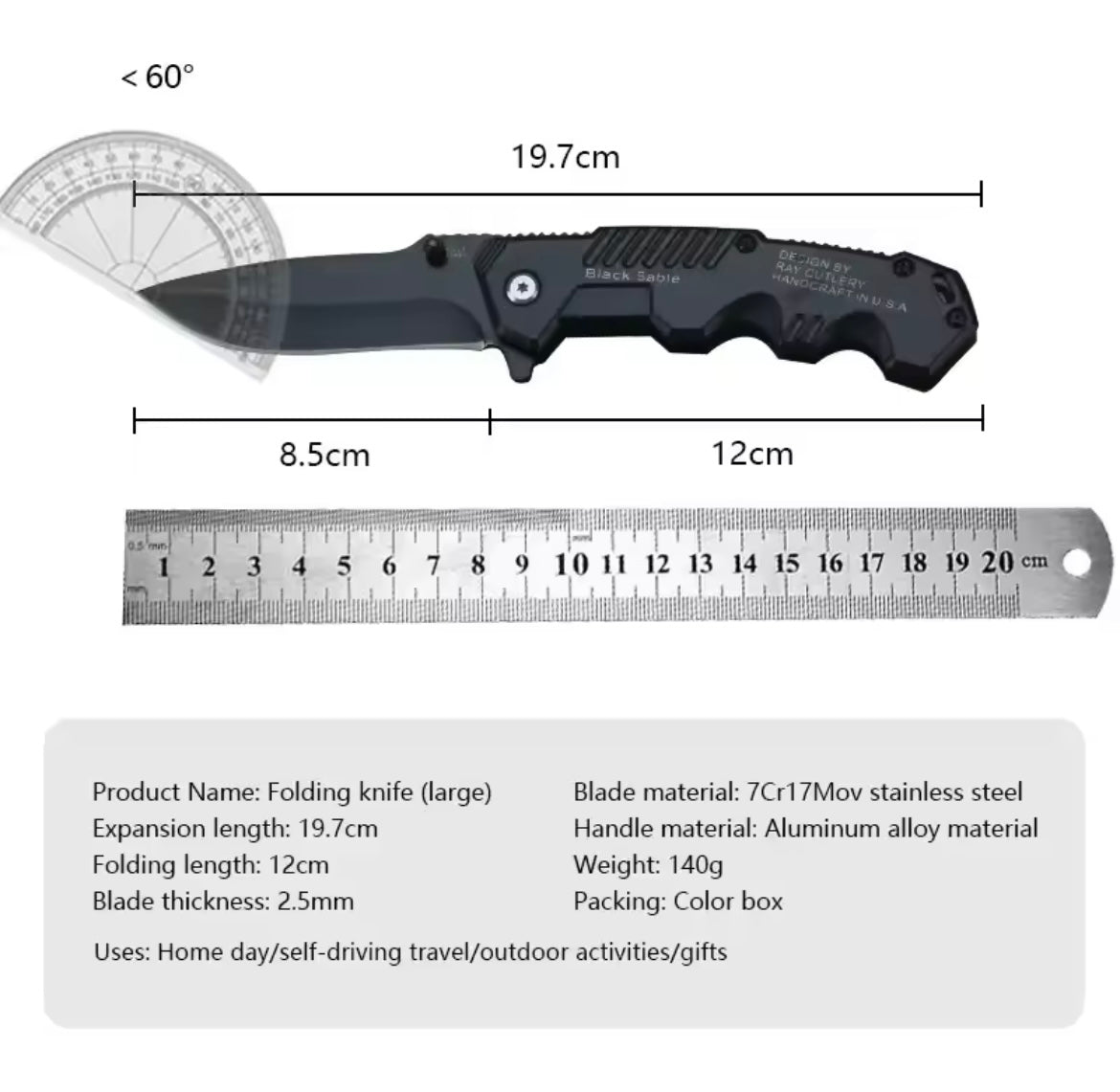 RazorEdge Tactical Folding Knife - Compact, Durable, and Multi-Functional EDC Blade